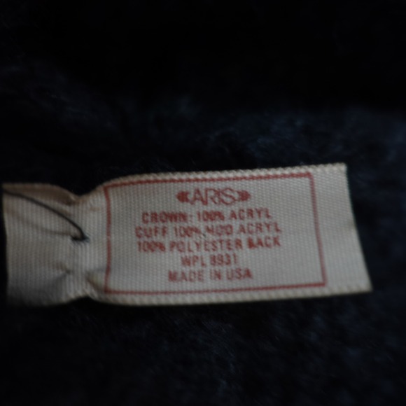 Vintage Black Hat Cossack Womens Faux Fur Winter Chunky Knit Fuzzy USA Made ARIS main image 7